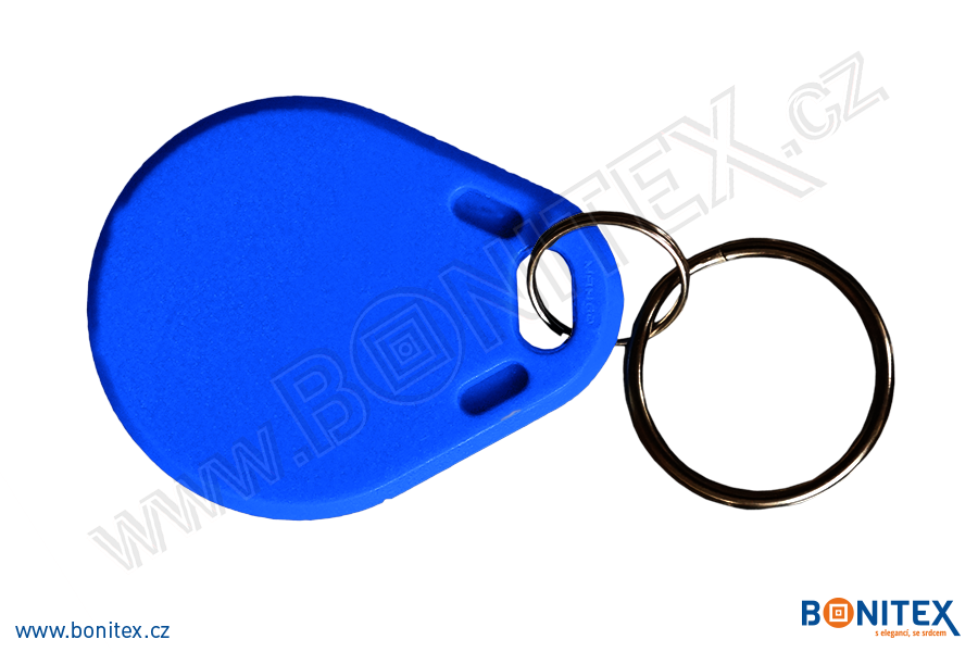 Klíčenka-ABS-40x32-tl.4,2mm-s RFID-125 kHz-modrá,tm-botinex