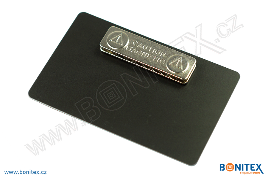 Závěs karty magnetický (2 magnety)-45x13mm,tl.4,4mm-samolepící-botinex