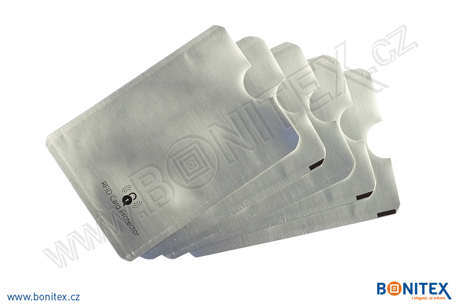 Pouzdro plastové/kovové rozměru ISO-na šířku-64x92mm-RFID ochrana-šedé-botinex