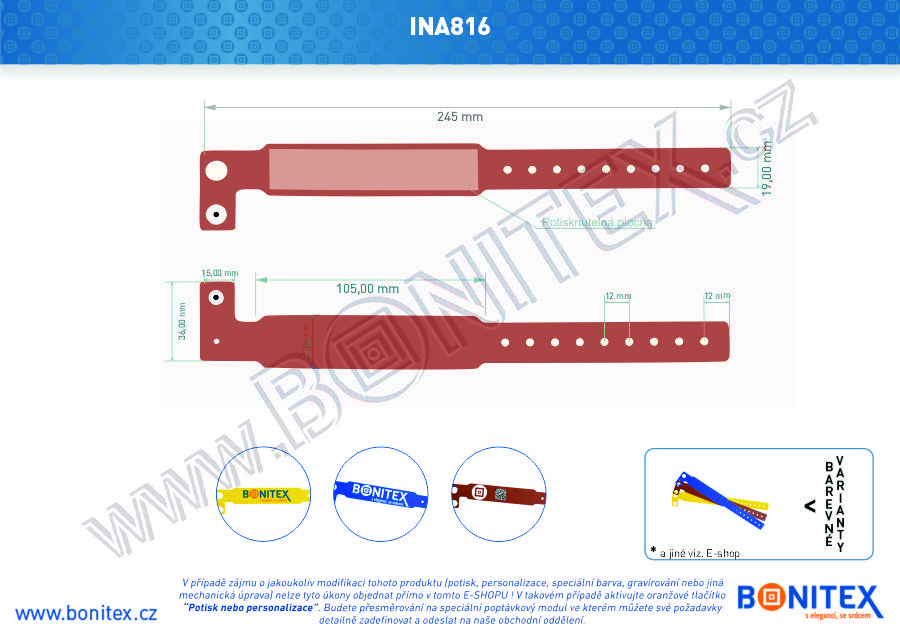 Náramek-Vinyl-01-245x25/19mm-hnědý-botinex