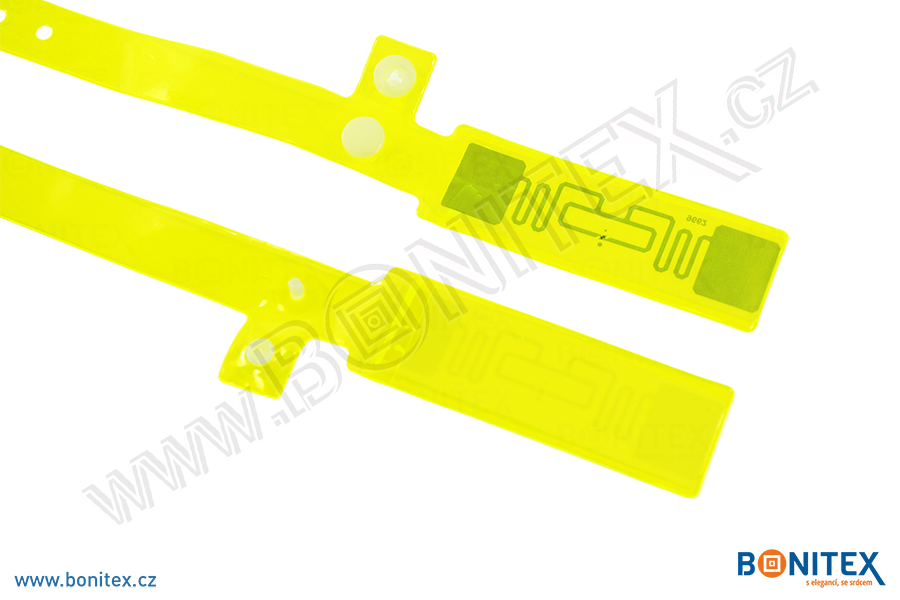 Náramek-Vinyl-08-330x25/16mm-s RFID-UHF-žlutý-botinex