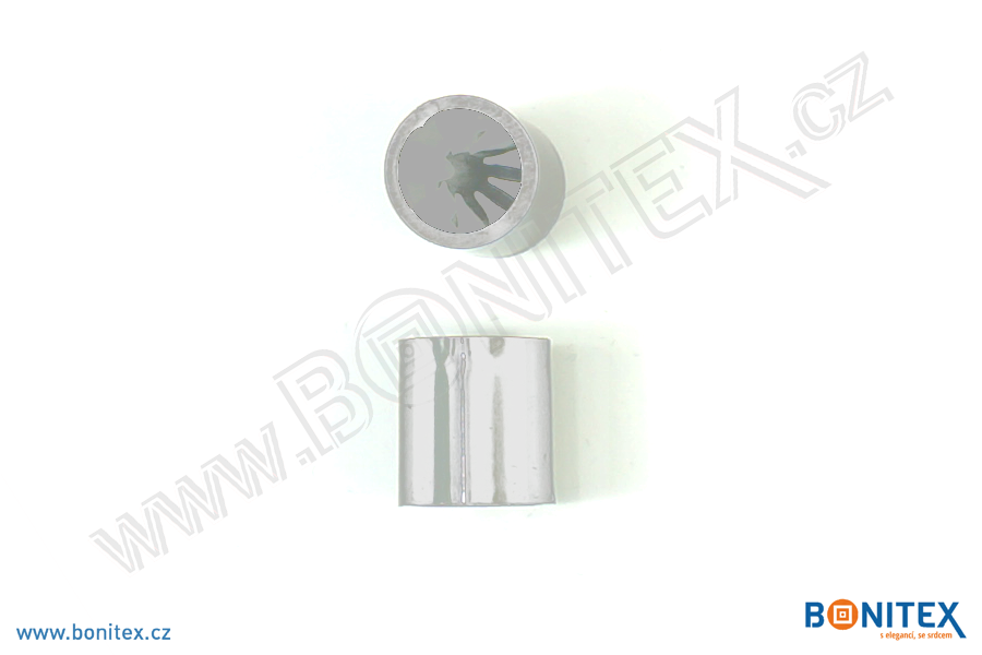 Náramky-příslušenství: uzávěr-jednorázový-válec-plast-pr.12,4mm/délka 13,6mm-bílý-botinex