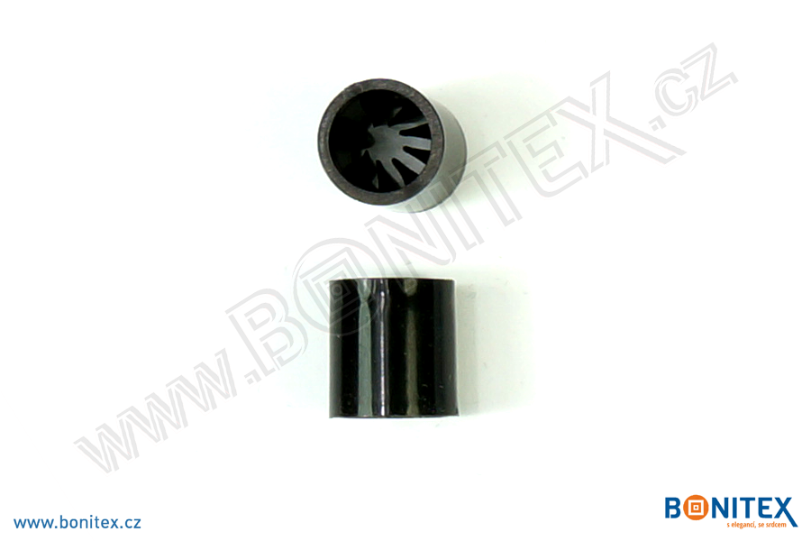 Náramky-příslušenství: uzávěr-jednorázový-válec-plast--pr.12,4mm/délka 13,6mm-černý-botinex