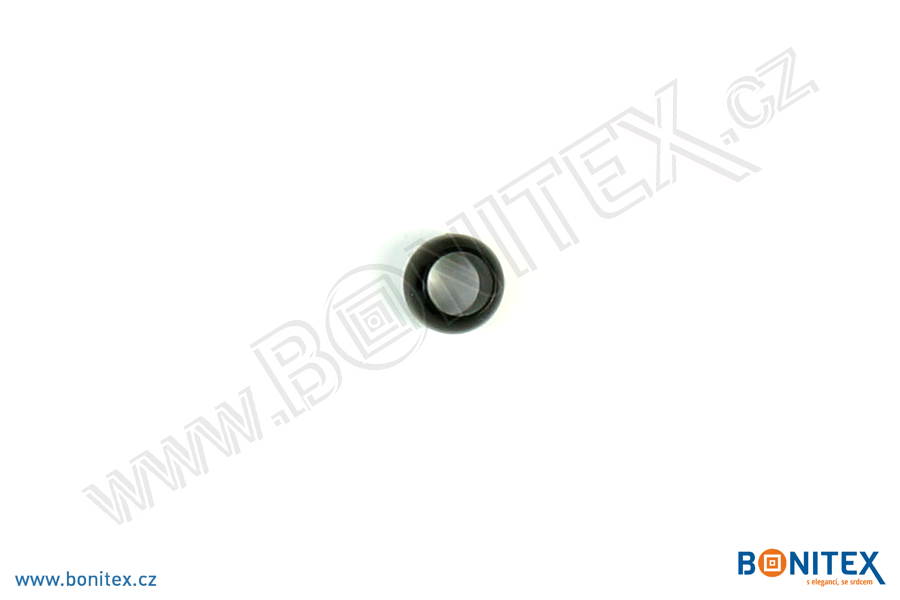 Náramky-příslušenství: uzávěr-opakované použití-oblý válec-plast-pr.9,4mm/délka6,5mm-černý-botinex