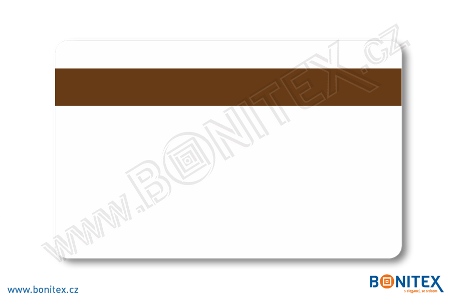 Karta plastová PVC rozměr-tl.0,82mm-s duo (RFID 125 kHz+magnet.proužek)-laminace lesk-bílá-botinex
