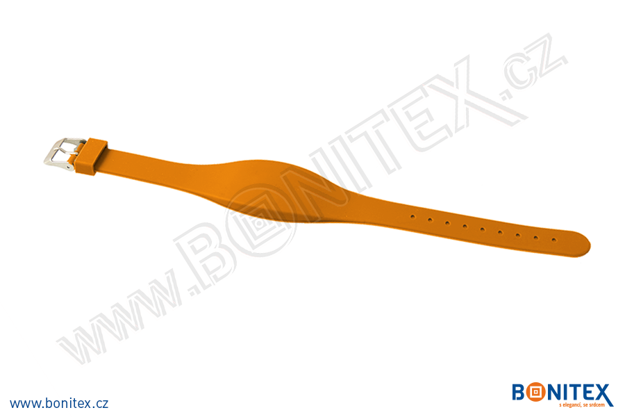 Náramek-silikon-255x17/34mm,kov.spona-s RFID-13,56 MHz-oranžový-botinex