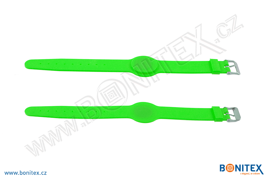 Náramek-silikon-242x20/35mm,kov.spona-s RFID-125kHz-zelený-botinex