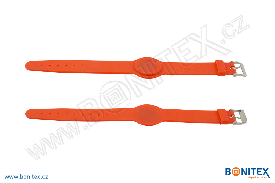 Náramek-silikon-242x20/35mm,kov.spona-s RFID-125kHz-červený-botinex