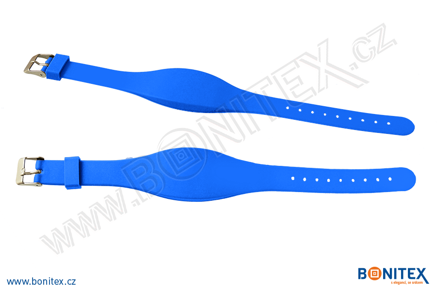 Náramek-silikon-255x17/34mm,kov.spona-s  RFID-125 kHz-modrý-botinex