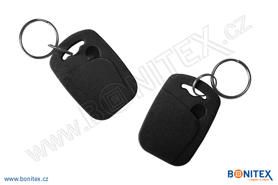Klíčenka-ABS-44x30-tl.4,2mm-s RFID-13,56 MHz-černá (SO-21)-botinex