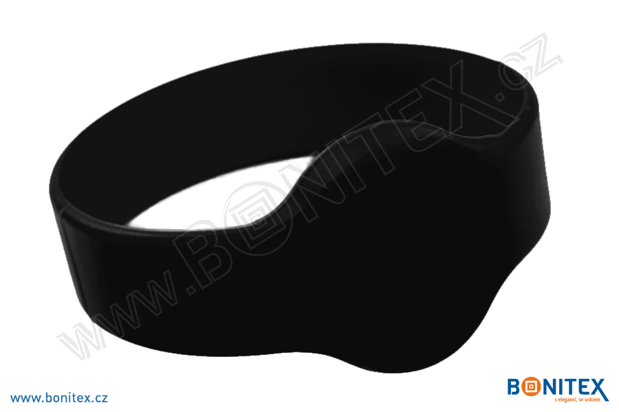 Náramek-silikon-kruh,pr.65mm-s RFID-13,56 MHz-černý (SO-21)-botinex