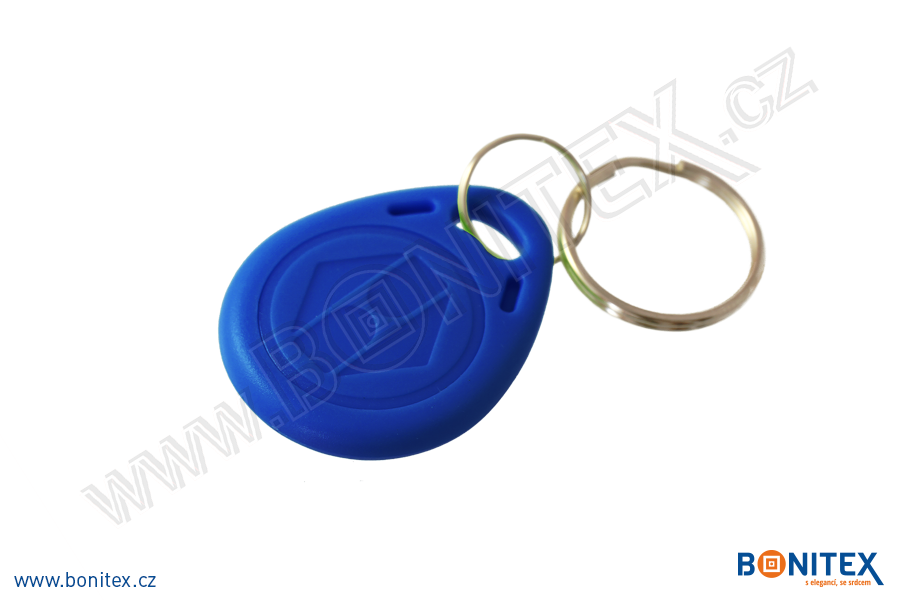 ABS klíčenka 35x28, tl. 6mm s RFID 125 kHz, modrá-botinex